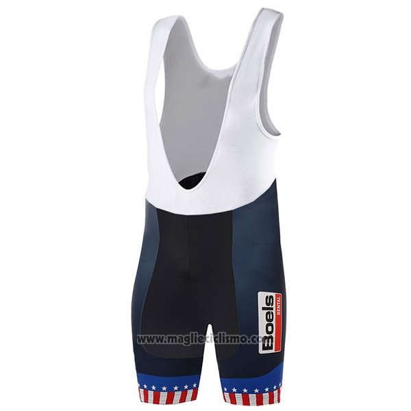 2017 Abbigliamento Ciclismo Boels Dolmans Campione Stati Uniti Manica Corta e Salopette